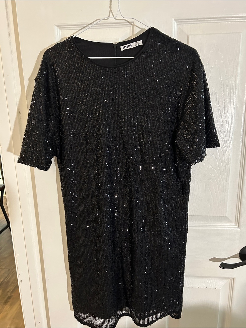 Devoted Black Sequin Mini Dress